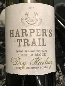 Harper's Trail Estate Winery Estate Block Riesling 2014